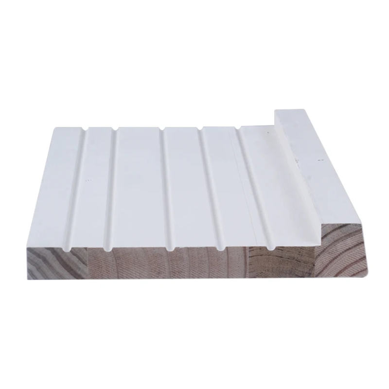 Customed White Primed Gesso Skirting Boards Wood Mouldings