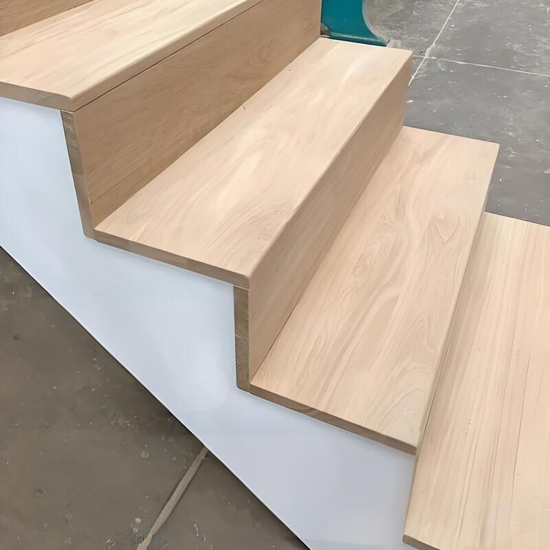 Prefinished Wooden Stair Riser and Stair Tread for Straight Stairs