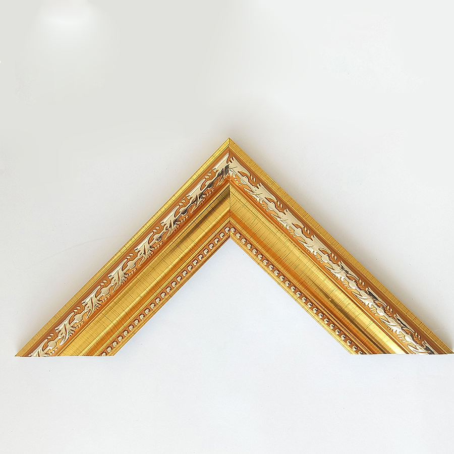 Antique Vintage European Style Picture Frame Moulding Handmade Gold Foil Luxurious Photo Frames Moulding Rustic Oil Painting Frame Moulding