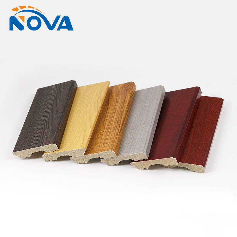 MDF Mouldings Modern Interior Decoration Moulds Waterproof Skirting Baseboard Moulding