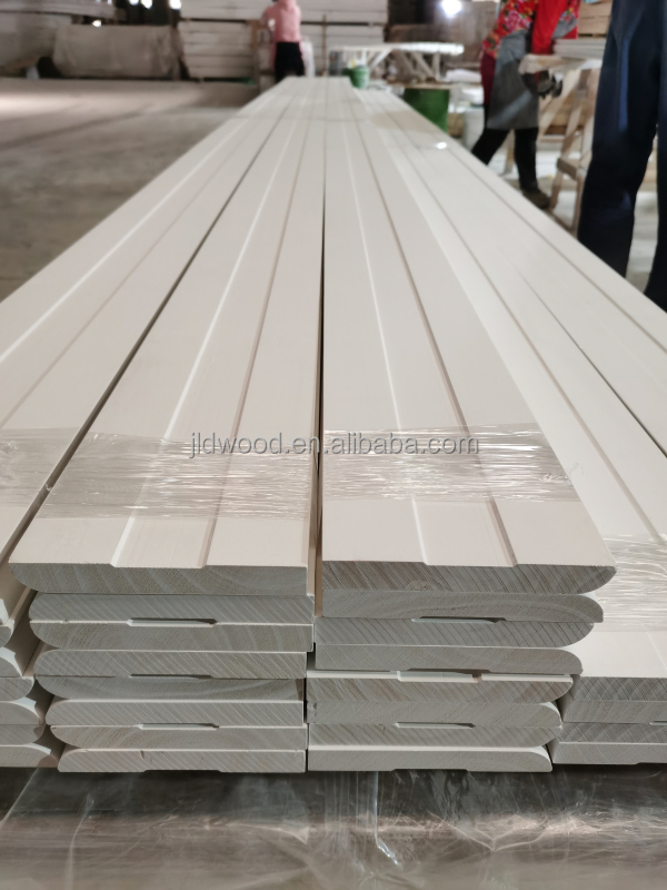 Custom Modern White Primed Base Board Skirt Board Solid Wood Radiata Pine MDF Skirting Baseboard Wooden Moulding