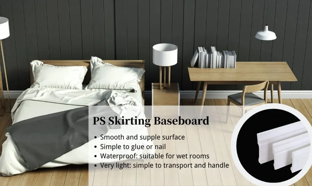 PS Polystyrene Chair Rail Baseboard Moulding