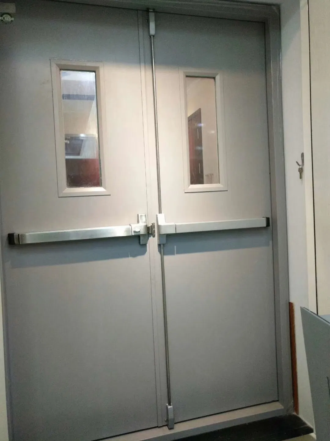 UL FM Insulated Hollow Metal Galvanized Steel Fire Rated Flush Emergency Exit Door and Frame Price Supplier