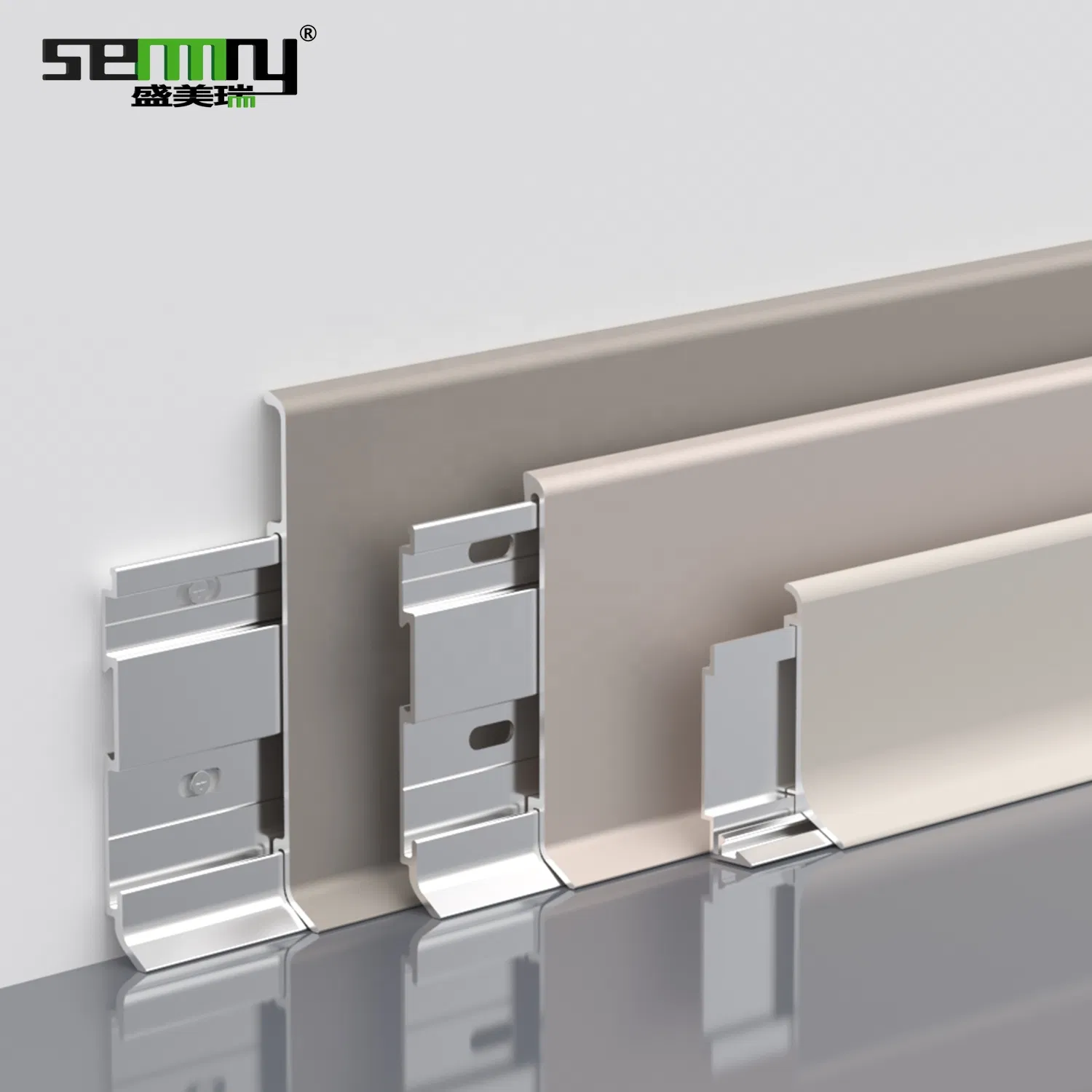 Edged Lines Skirting Baseboard Tile Aluminum Wall Skirting Board Baseboard Waterproof