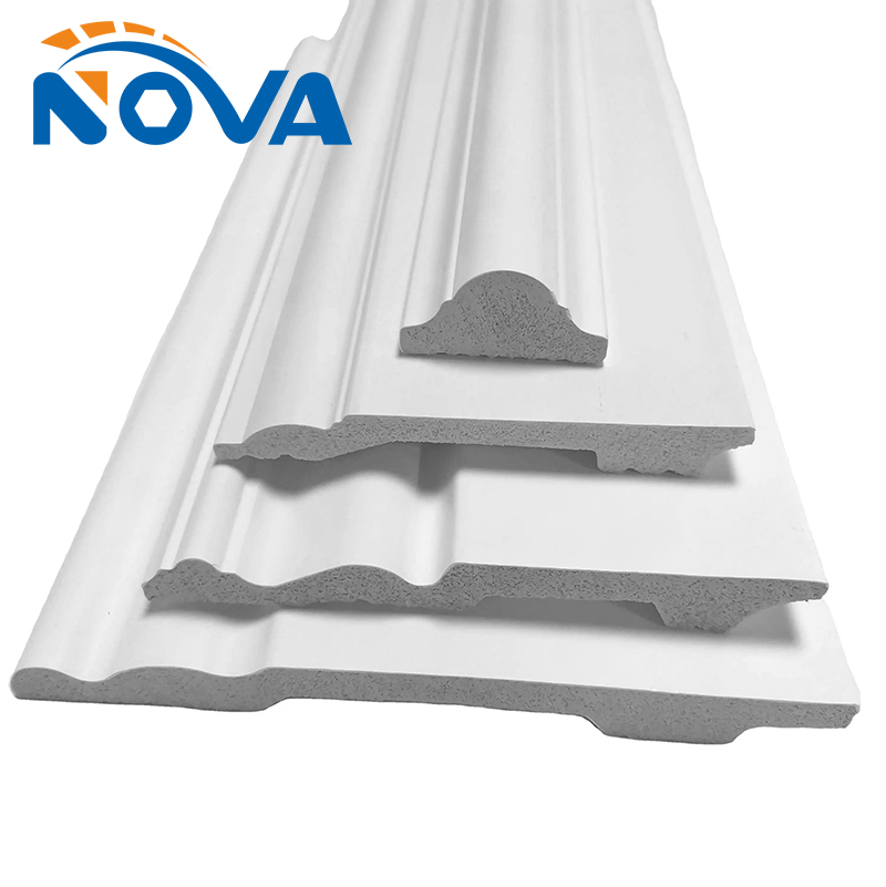 MDF Mouldings Modern Interior Decoration Moulds Waterproof Skirting Baseboard Moulding