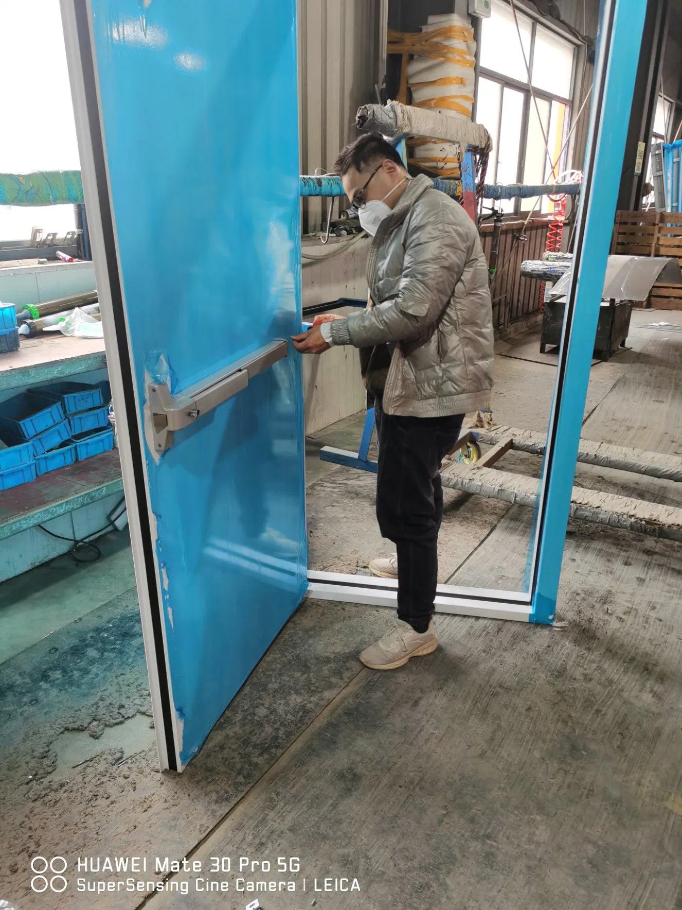 UL FM Insulated Hollow Metal Galvanized Steel Fire Rated Flush Emergency Exit Door and Frame Price Supplier