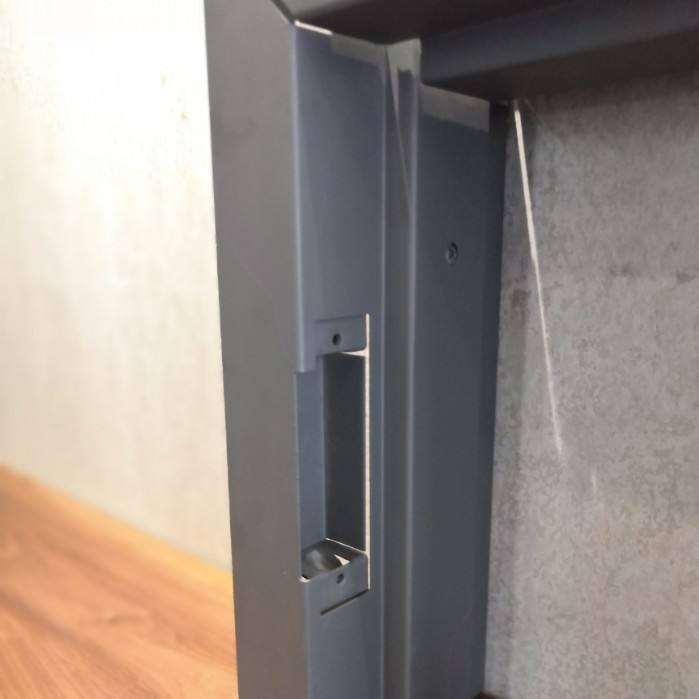 Grey Hollow Metal Frame for Fire Rated Wood Door in The Hotel