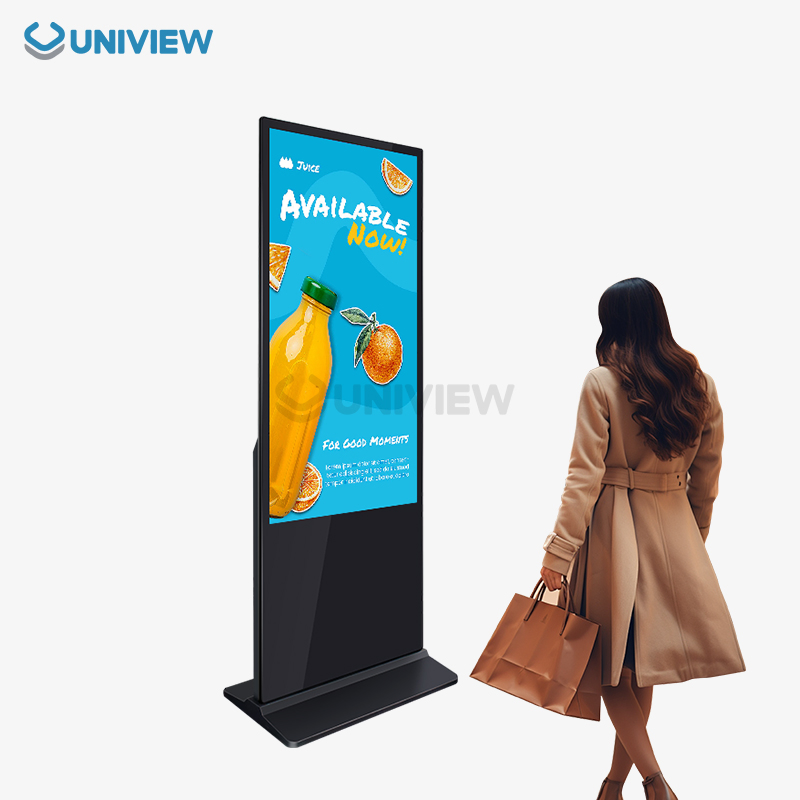 43-Inch Free Standing Indoor Totem Ultra Thin + 2K FHD + Infrared Touch + Driver Board OS