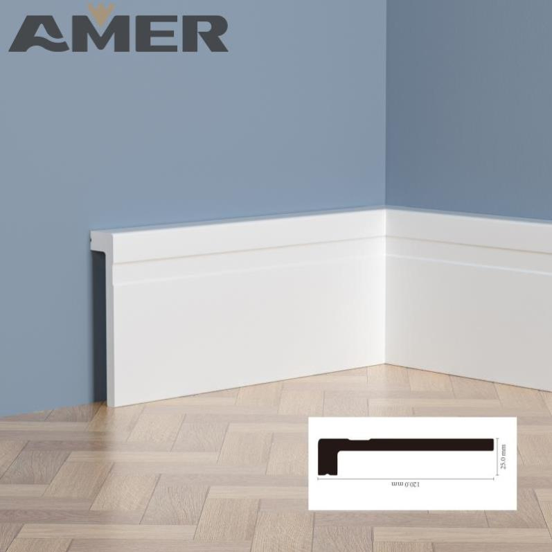 Polystyrene Mildew Proof Waterproof Flooring Accessories PVC PS Skirting Board