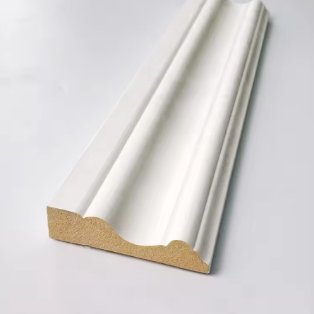 MDF Crown Moulding White Primed Wall Skirting Board Molding Architravel Decoration Moulding Wainscoting