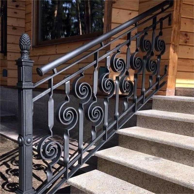 Wrought Iron &amp; Aluminum Alloy Spiral/Curved Stair Railing Intriguing Balustrades &amp; Handrails for Staircases