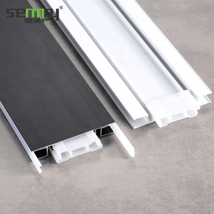 Aluminium Alloy Profile Floor Accessories Baseboard LED Aluminum Skirting with LED Light Strip