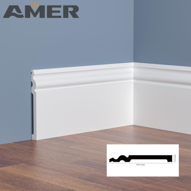 Polystyrene Mildew Proof Waterproof Flooring Accessories PVC PS Skirting Board