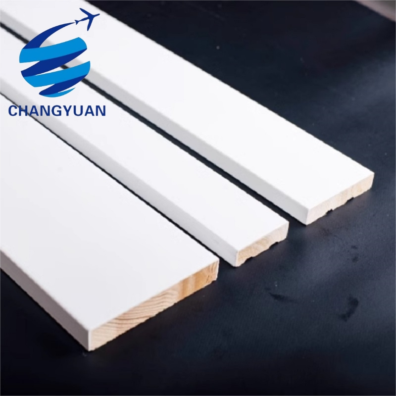 Waterproof Baseboard Free Sample Wall Baseboard Cover White Primed Floor Skirting Board Molduras Pared Wooden Baseboard Wall-Skirting-Board Moulding
