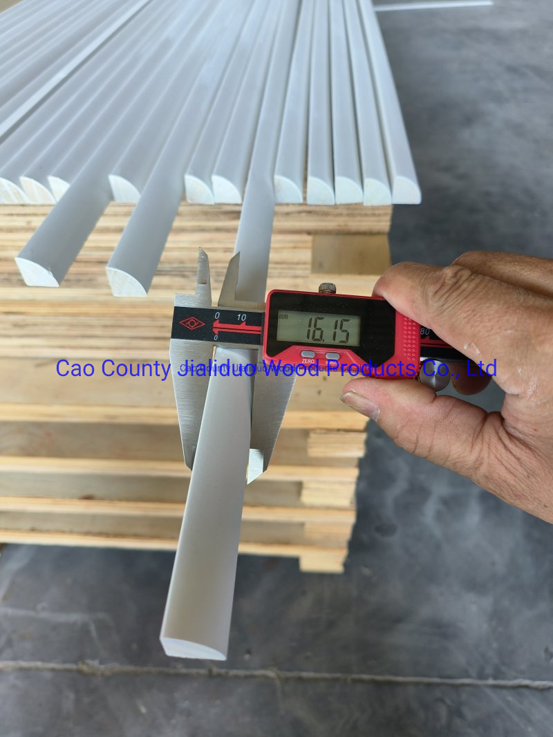 White Primed Wooden Quarter Round Finger Jointed Pine Moulding