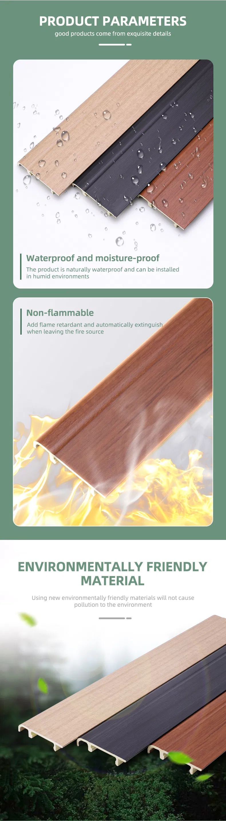 Waterproof Skirting Board Flooring Baseboard