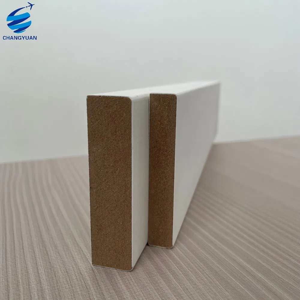 White Primed Solid Wood Mouldings Baseboard Interior Decoration Waterproof Pine Wood Skirting Board Painted Mouldings for Interior Decoration