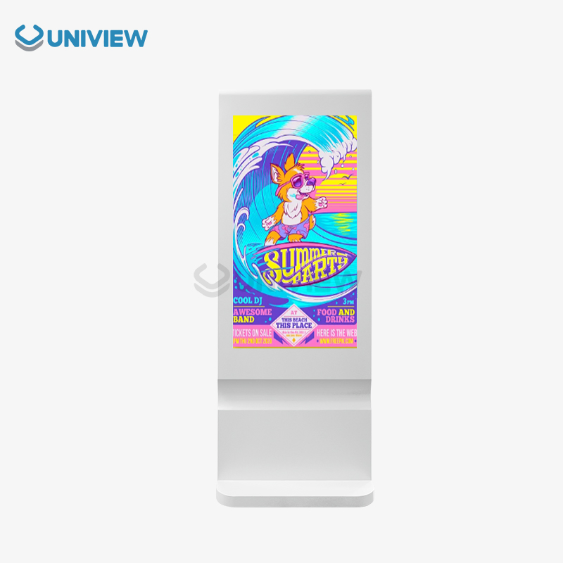 Window System Restaurant Ultra Slim Floor Standing Simple Shape Capacitive Touch Indoor Ad Player