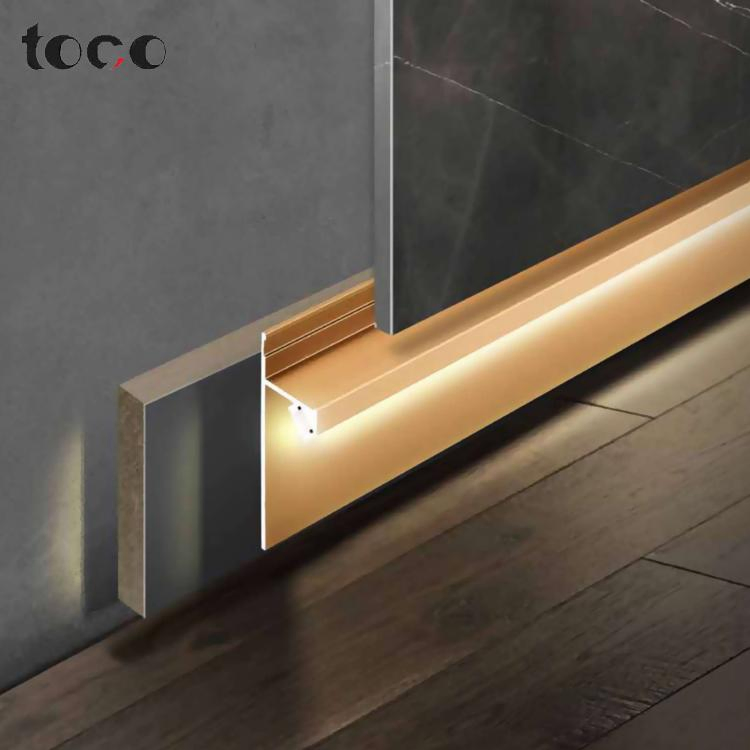 Creative Design Decoration Aluminum Extrusion Profiles LED Lighting Skirting Board Aluminium Profile