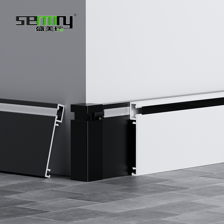 Aluminum LED Skirting Board Decorative Wall Skirting Molding Trim Floor Accessories Skirting LED Profile Ledskirtinglight