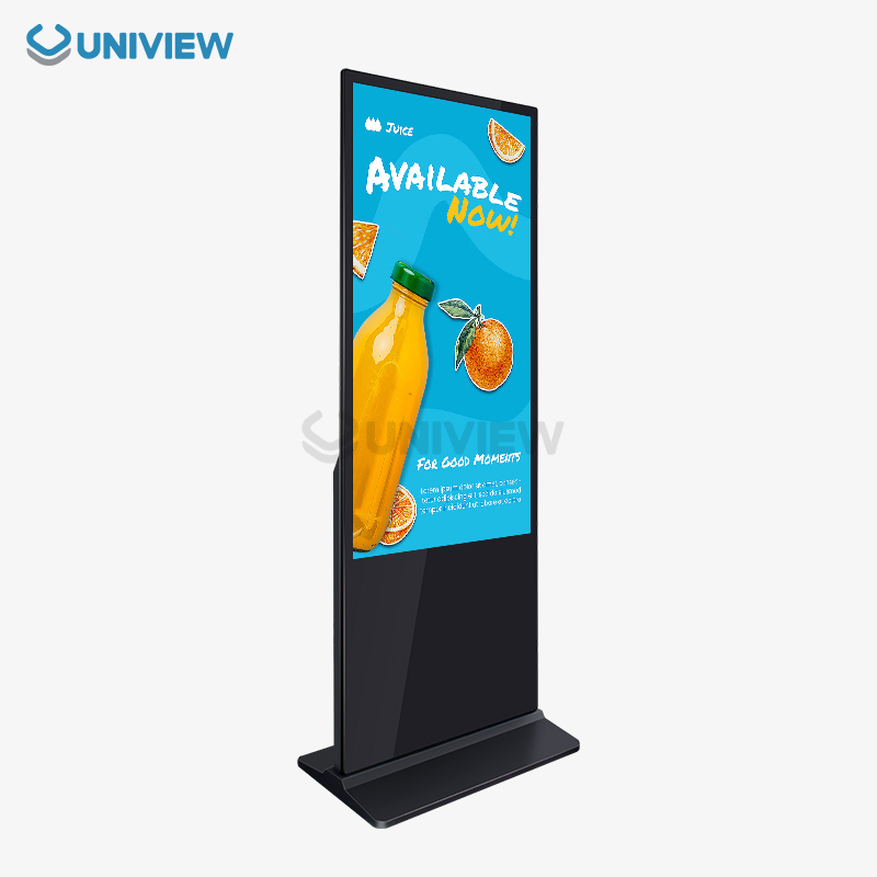 43-Inch Free Standing Indoor Totem Ultra Thin + 2K FHD + Infrared Touch + Driver Board OS
