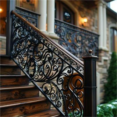 Wrought Iron &amp; Aluminum Alloy Spiral/Curved Stair Railing Intriguing Balustrades &amp; Handrails for Staircases
