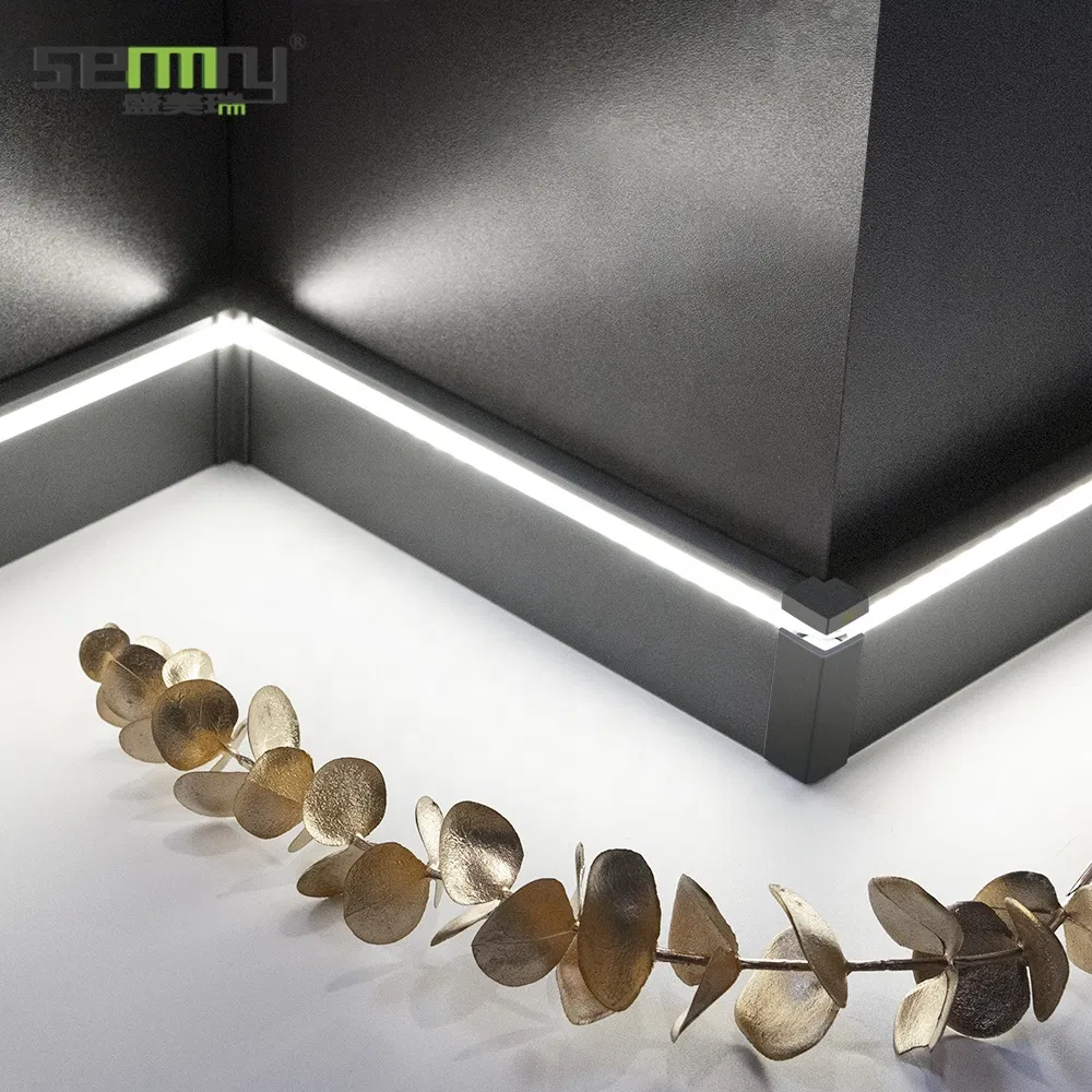 LED Profiles Aluminum Home Decorative Flooring Accessory Light Baseboard Modern Aluminum Profile Skirting Board