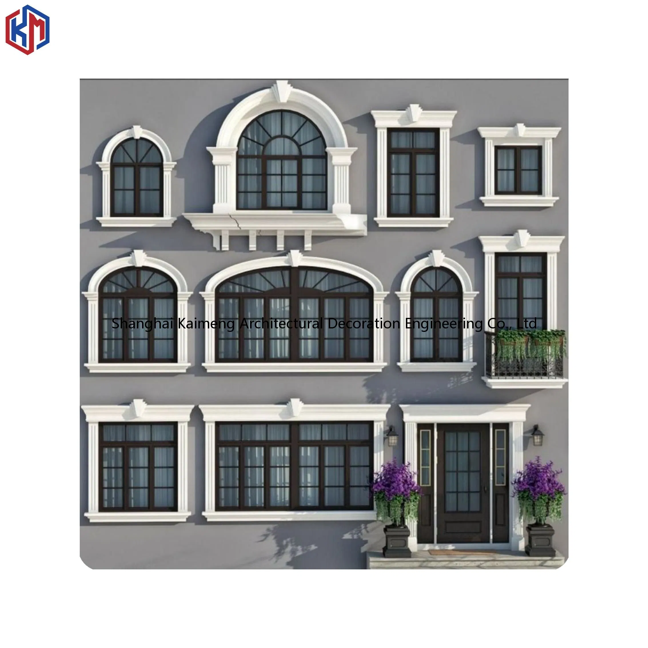 Factory Price Gfrc Precast Component Window Casing Lightweight Easy Installation Grc Window Frame Moulding