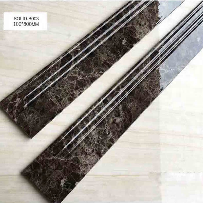 Cheap Artificial Marble Fireproof European Modern Style Tile Baseboard 100*800mm