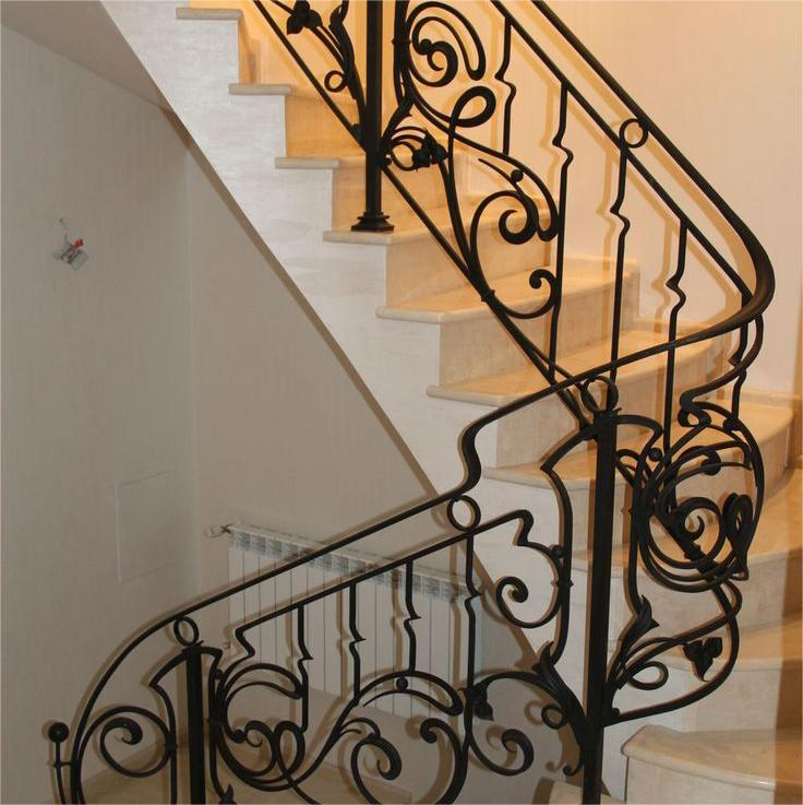 Wrought Iron &amp; Aluminum Alloy Spiral/Curved Stair Railing Intriguing Balustrades &amp; Handrails for Staircases