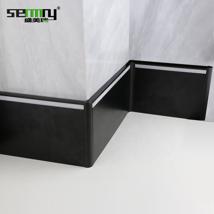 New 15cm Height Aluminum LED Skirting Board Decorative Wall Skirting Base Board Profiles Floor Accessories Skirting LED Profile