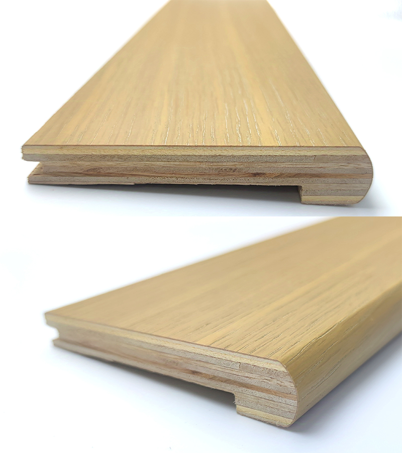 Premium Wide Oak Brushed Multi-Layer Stair Tread for Staircases