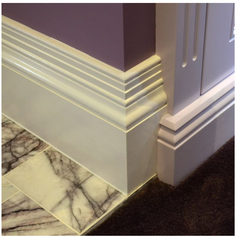 Waterproof Baseboard Free Sample Wall Baseboard Cover White Primed Floor Skirting Board Molduras Pared Wooden Baseboard Wall-Skirting-Board Moulding
