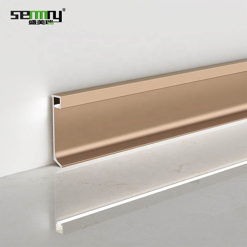 Aluminum Channel Skirting LED Strip Light Channel Profile Wall Baseboard