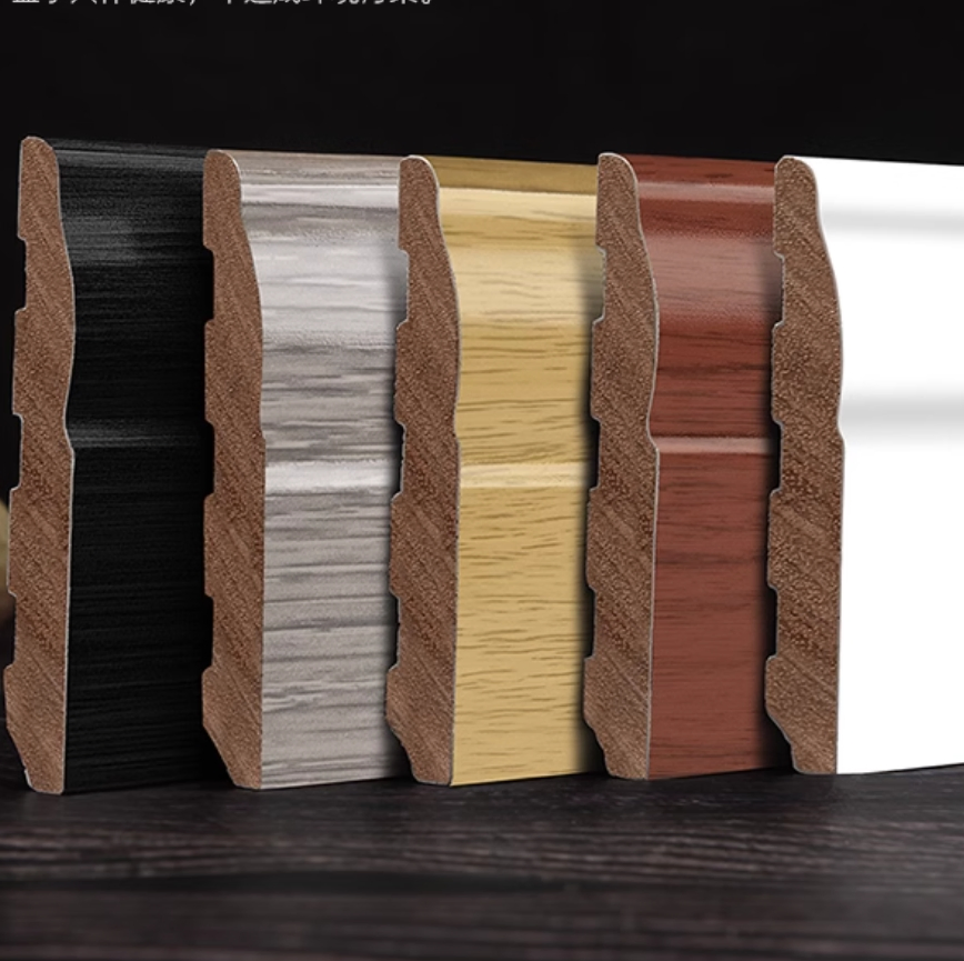 Craftsman Interior MDF Window Door Casing White Primed MDF Wall Trim Flat Window Door Moulding Laminate Baseboard