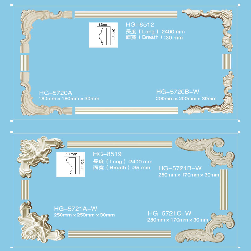 Factory Hot Sale 2025 Skirting Polyurethane Ceiling Cornice Mold Decorative PU Crown Moulding