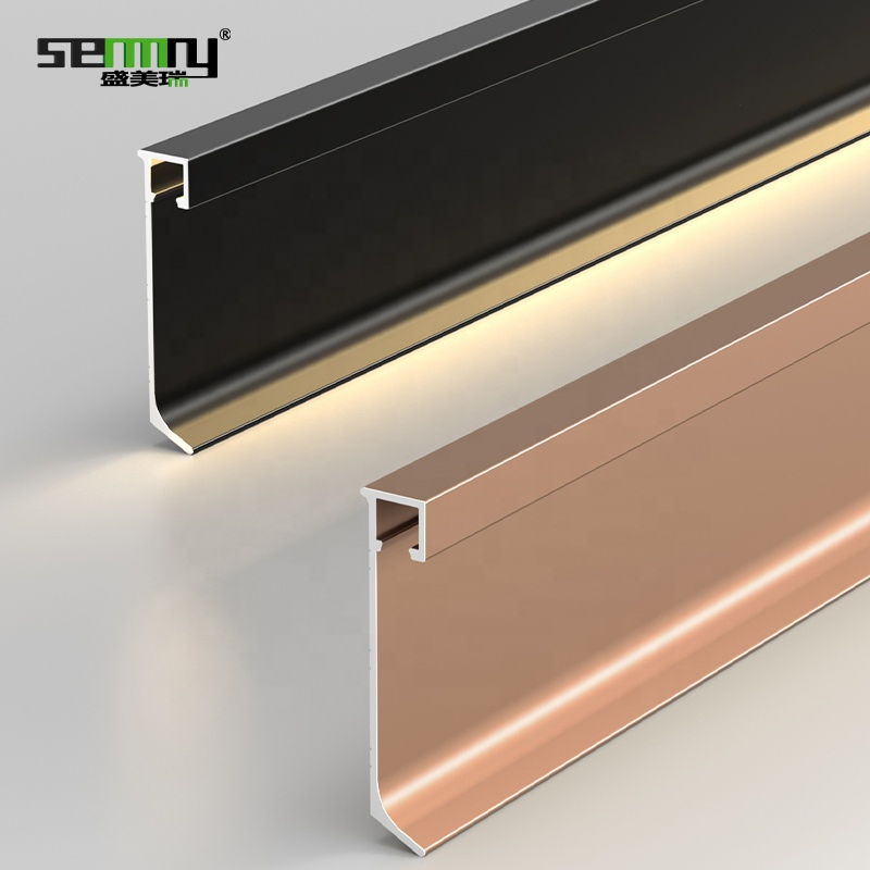 Aluminum Channel Skirting LED Strip Light Channel Profile Wall Baseboard