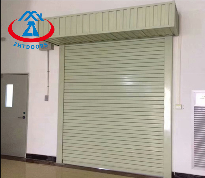 En Certificated Zhtdoors Best Selling Internal Fire Resistence Rolling Rated Garage Door Frame
