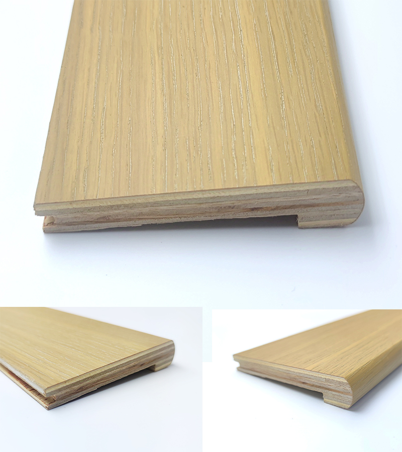 Premium Wide Oak Brushed Multi-Layer Stair Tread for Staircases
