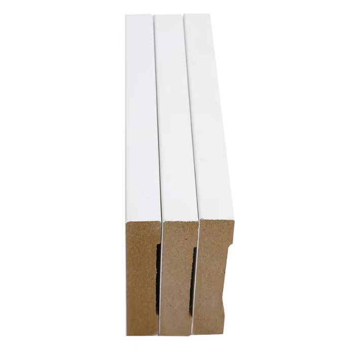 MDF Crown Moulding White Primed Wall Skirting Board Molding Architravel Decoration Moulding Wainscoting