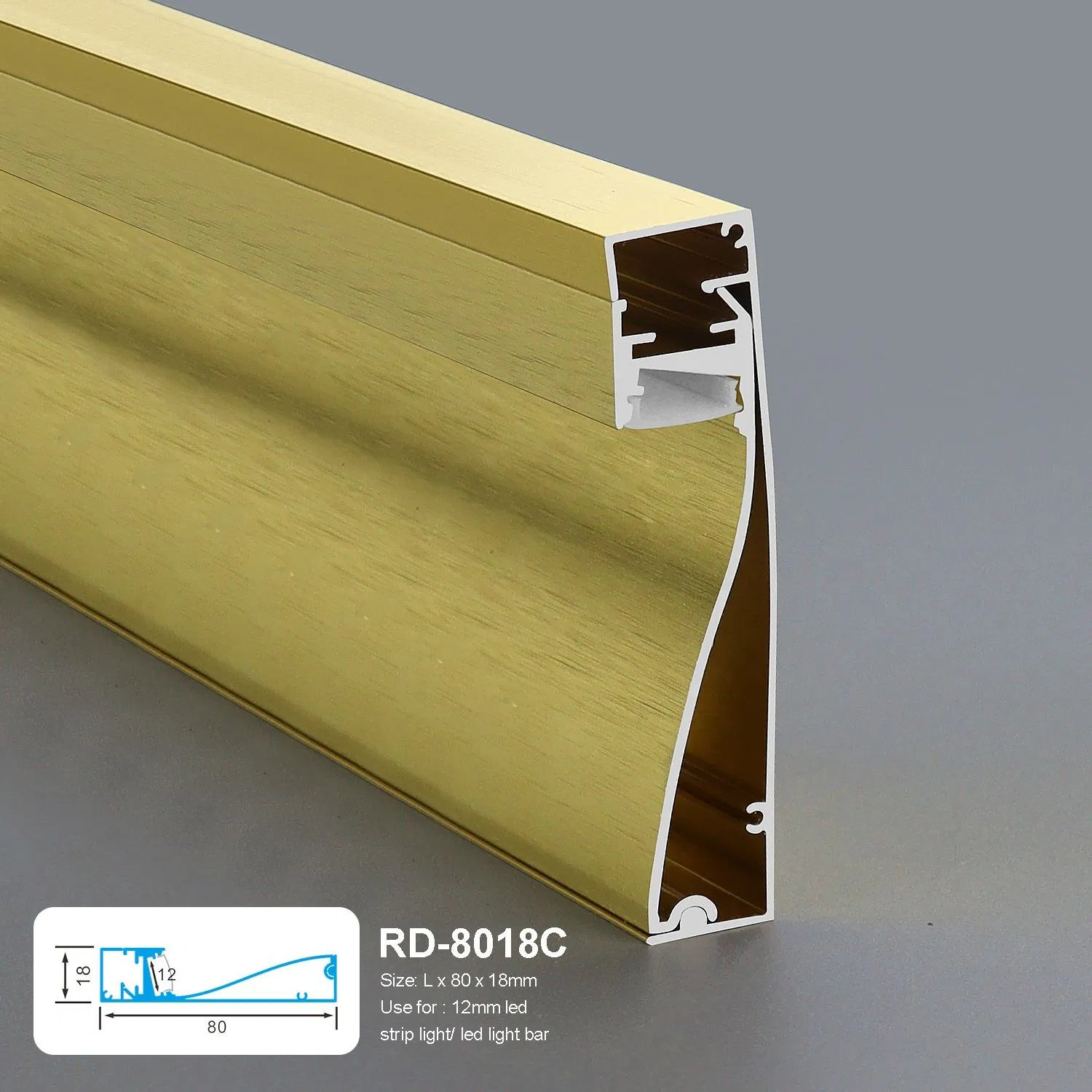 Skirting Board Emits Downward Light Aluminum LED Profiles