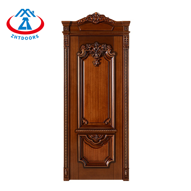 BS Certificated Zhtdoors Residence Exterior Industrial Fire Prevention Modern Wooden Fire Rated Wood Door Frames