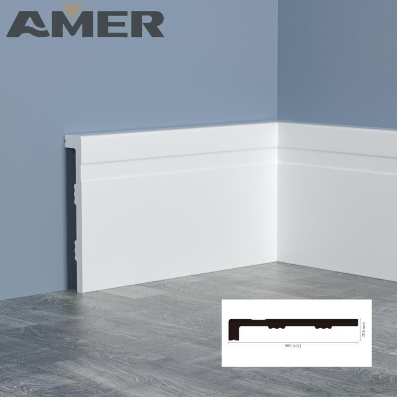 Polystyrene Mildew Proof Waterproof Flooring Accessories PVC PS Skirting Board