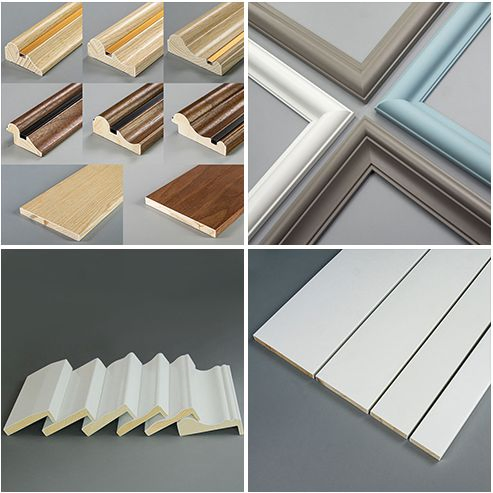 Molduras Pared Home Decor Modern Design Decoration Material Wood Half Round Round Mouldings Decorative Lines Trim Wall-Skirting-Board Skirting Baseboard