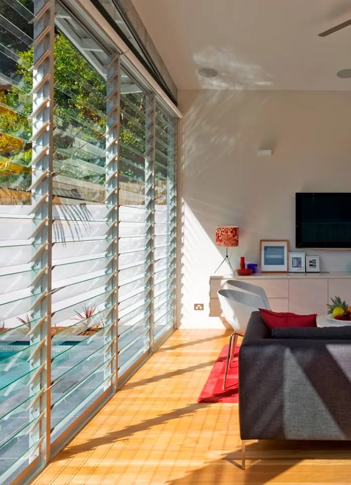 Glass Shutter Window Aluminium Frame Detail