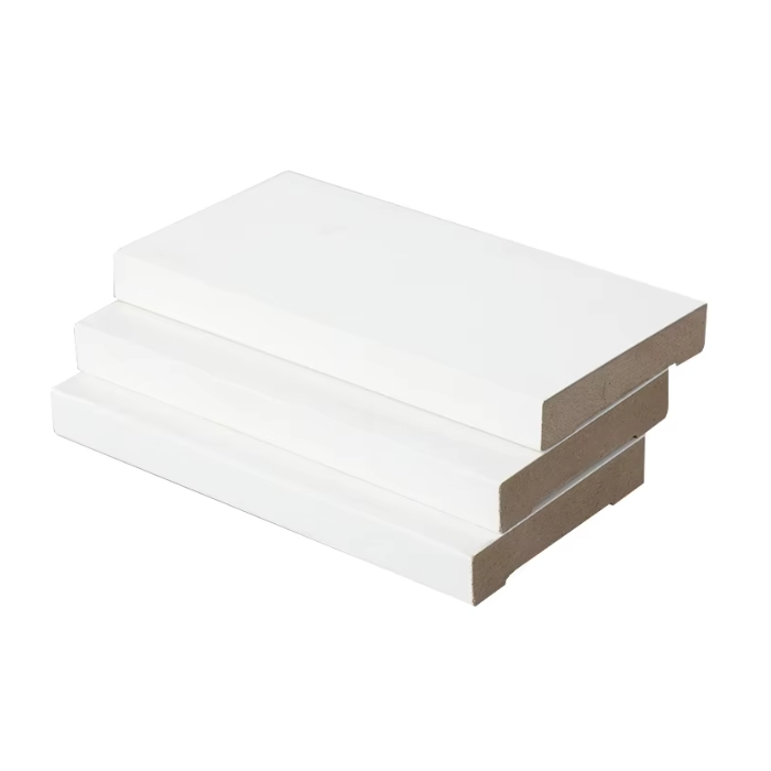 MDF Crown Moulding White Primed Wall Skirting Board Molding Architravel Decoration Moulding Wainscoting