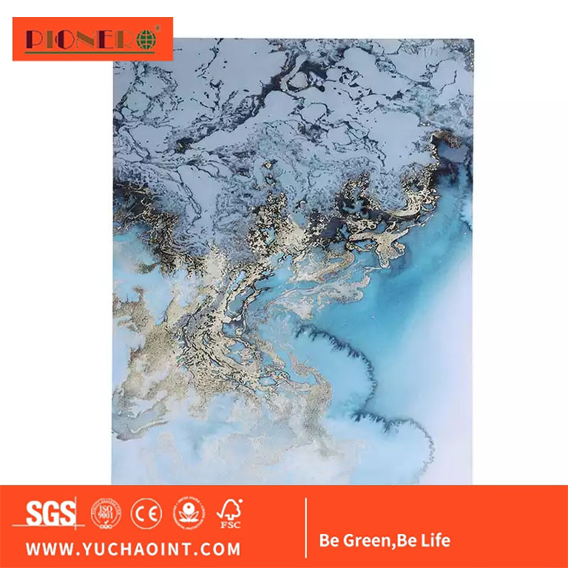 PVC Ceiling Board PVC Skirting Board for Supermarket Waterproof UV Interior Wall Decorative UV Marble Sheet PVC Marble Sheet