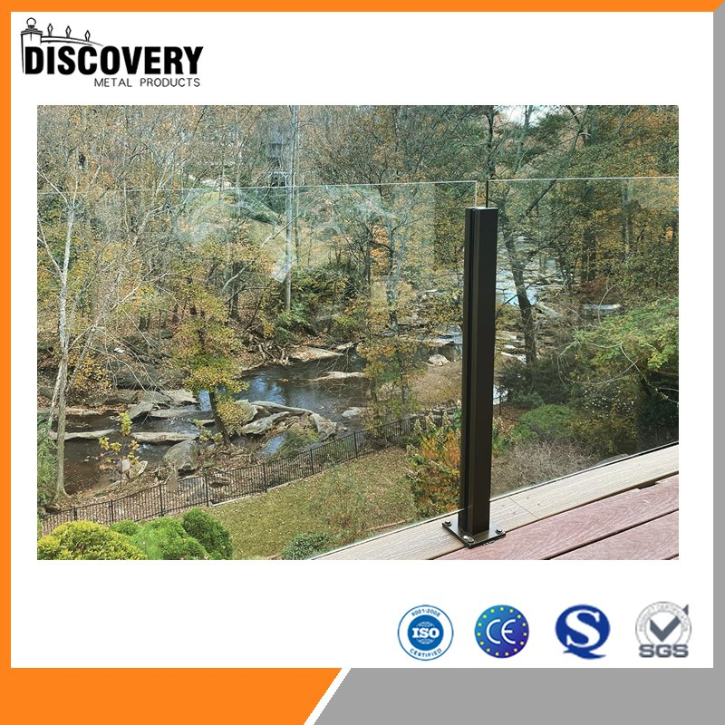 6mm Tempered Balcony Aluminum Stair Handrail Stainless Steel Railing Decking Decorative Indoor Staircase Glass Balustrade