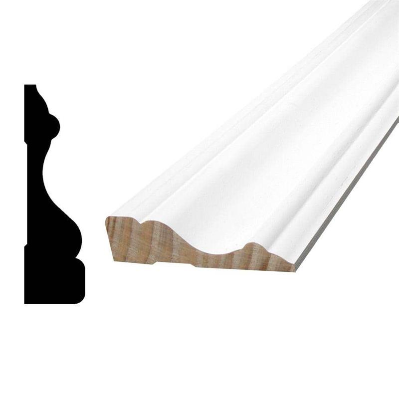 Gesso Primed White Primed Skirtings Wooden Baseboard Moulding Modern Waterproof MDF Baseboard