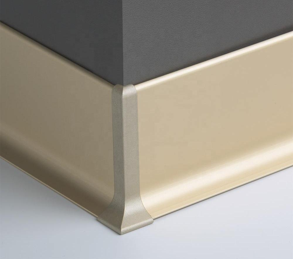 Luxury Aluminum Alloy Skirting Board Scratch Proof Waterproof Modern Baseboard Trim